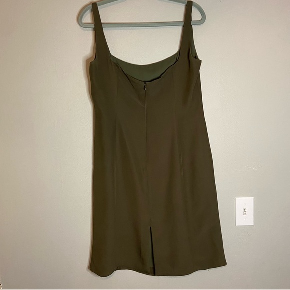 Armani Collezioni Olive Green Mini Dress Sz 12 - Picture 5 of 11